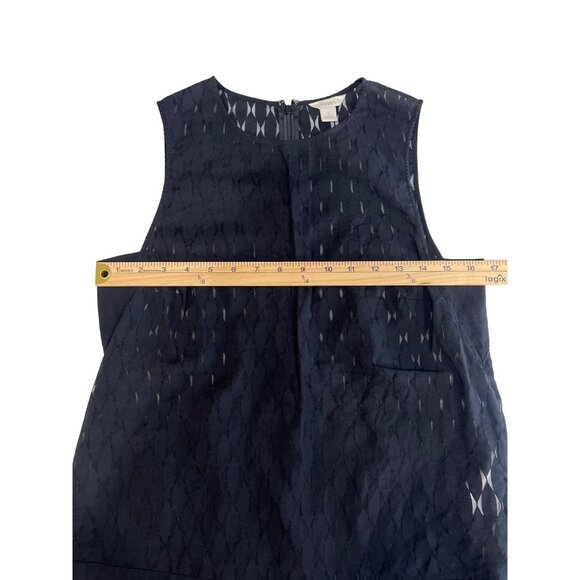 Fossil small black sheer sleeveless relaxed fit boxy top night out - Picture 6 of 9